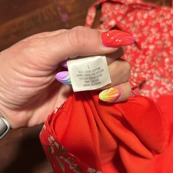 Orange Floral Dress - Picture 7 of 10